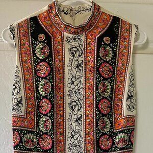 Vintage 1970s Boho Floral Dress | Size 10
